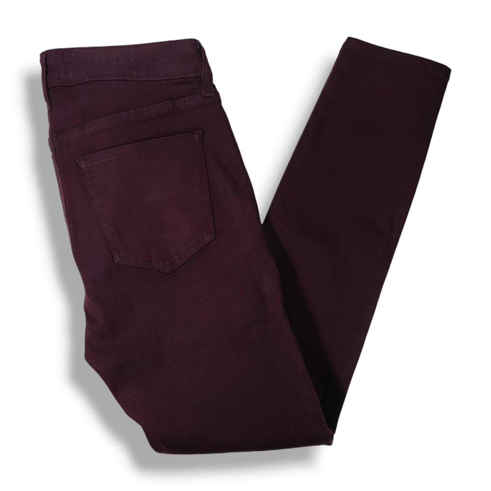 NWT Pistola Aline High-Rise Skinny Denim Ankle Jeans Sz. 27x27.50 Coated Sangria